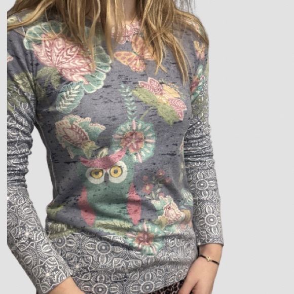 Whimsy Rose Tops - Sundance Whimsy Rose  Baby Waffle Embroidery Inspired Long Sleeve Tee Shirt